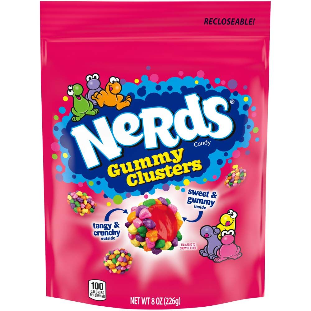 Nerds Gummy Clusters Candy, Rainbow, Resealable 8 Ounce Bag | Amazon (US)