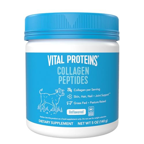 Vital Proteins Collagen Peptides Powder Supplement for Skin Hair Nail Joint Health or Support - Hydrolyzed Collagen - Unflavored, 7 Servings | Amazon (US)