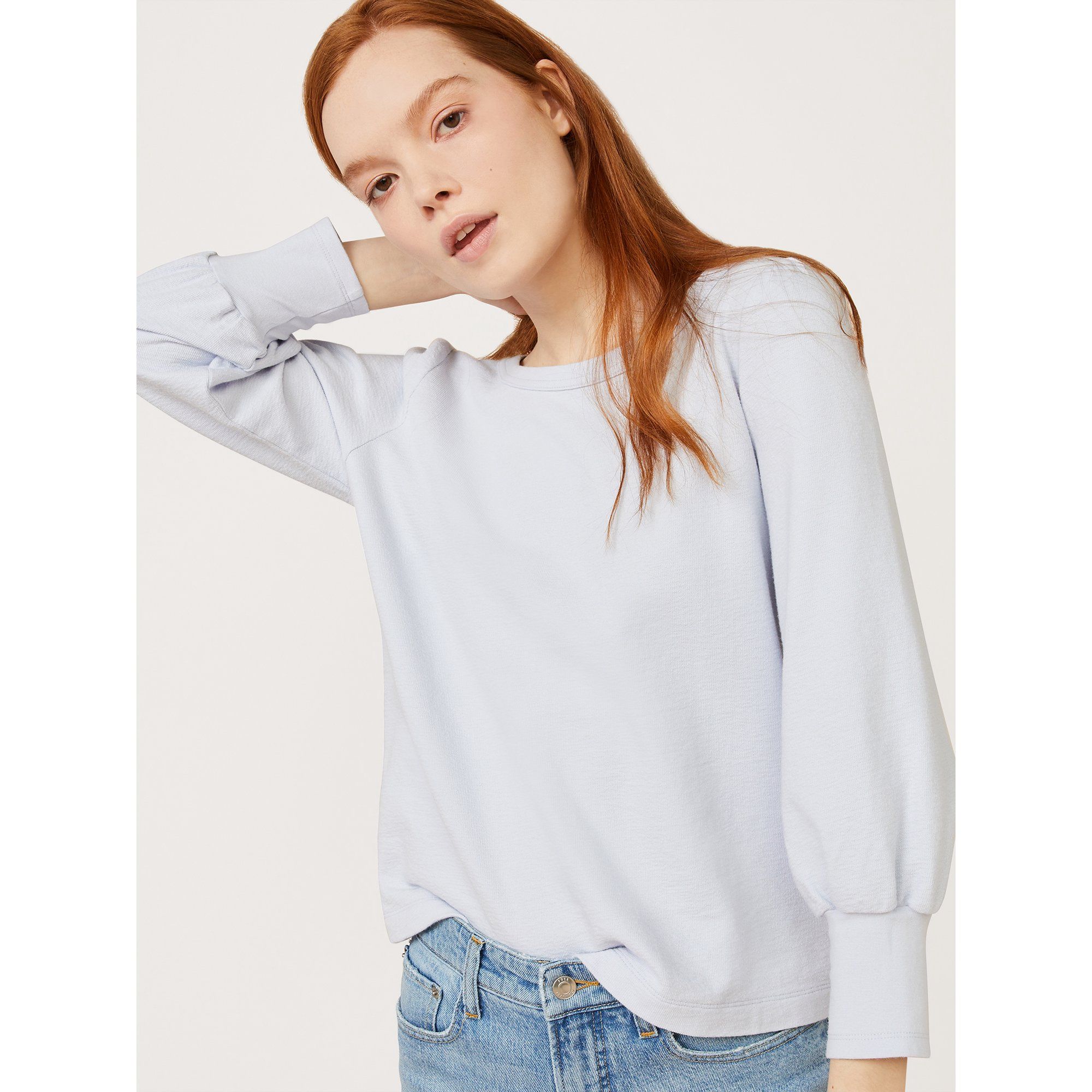 Free Assembly Women's Three-Quarter Blouson Sleeve Terry Top | Walmart (US)