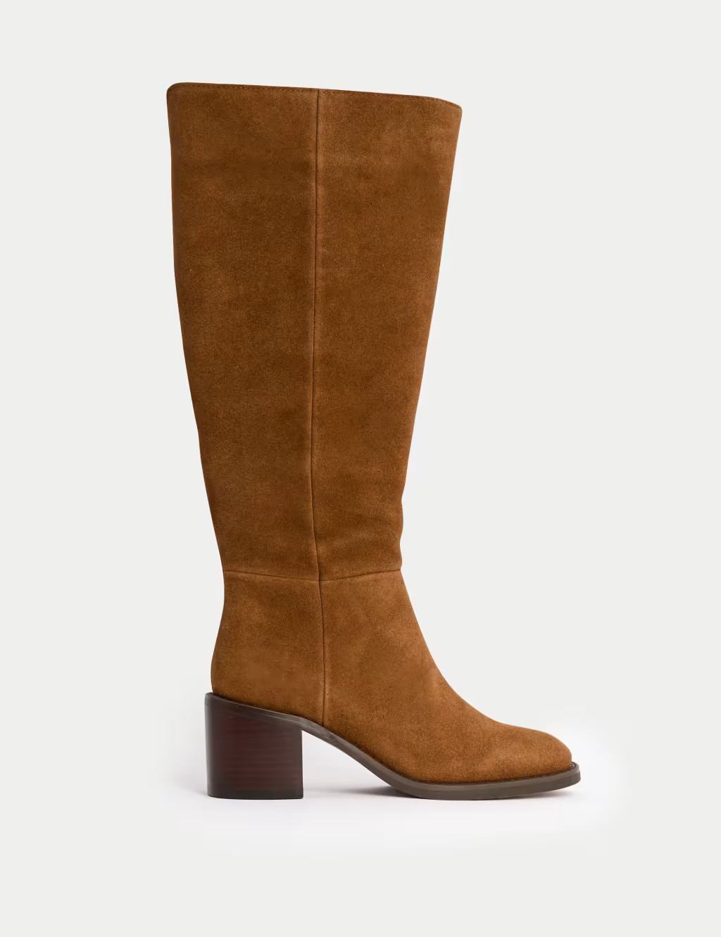 Suede Block Heel Knee High Boots | Marks & Spencer (UK)