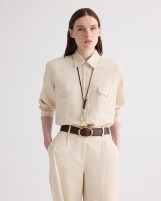 Cowboy Take Me Away Shirt in Wool Silk Cashmere | TWP