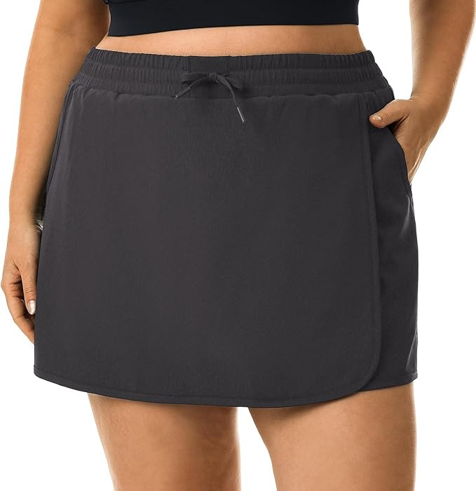 HOdo Plus Size Women's Tennis Skirt with Shorts Pockets Athletic Skorts Quick Dry Golf Active Ski... | Amazon (US)
