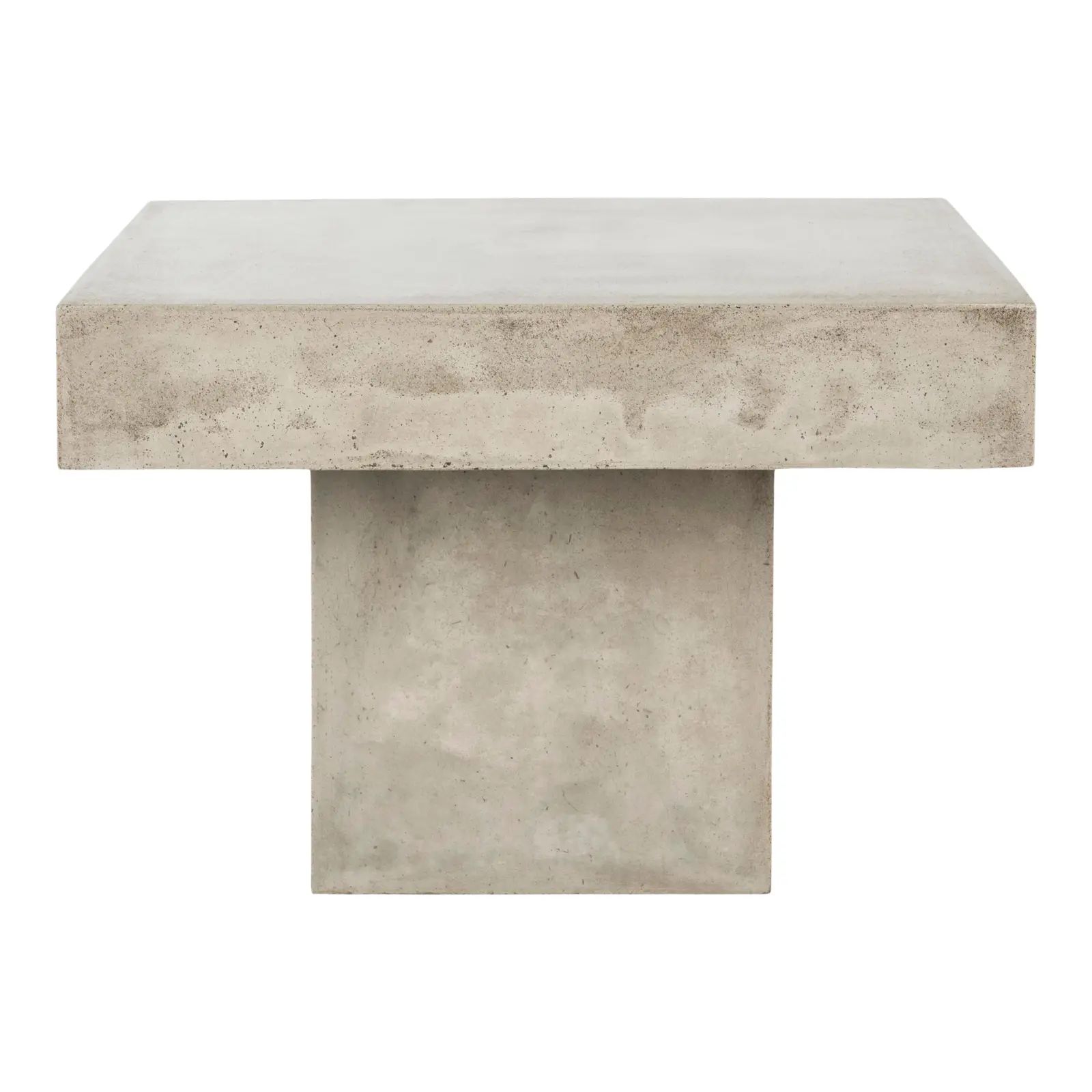 Indoor & Outdoor Modern Concrete 15.75-Inch H Coffee Table in Dark Grey | Chairish