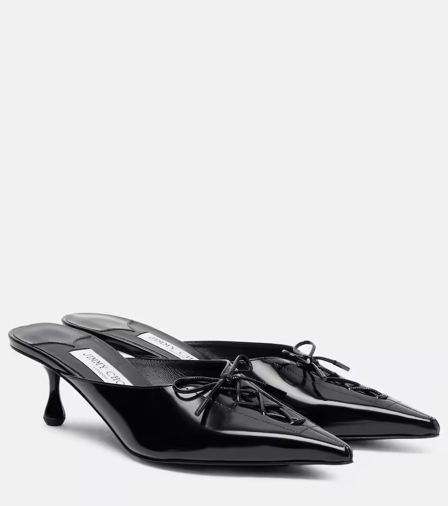 Jimmy Choo Scarlett 50 leather mules | Mytheresa (INTL)