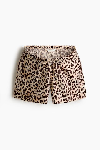 H & M - MAMA Drawstring Shorts - Beige/Leopard Print | H&M (US + CA)