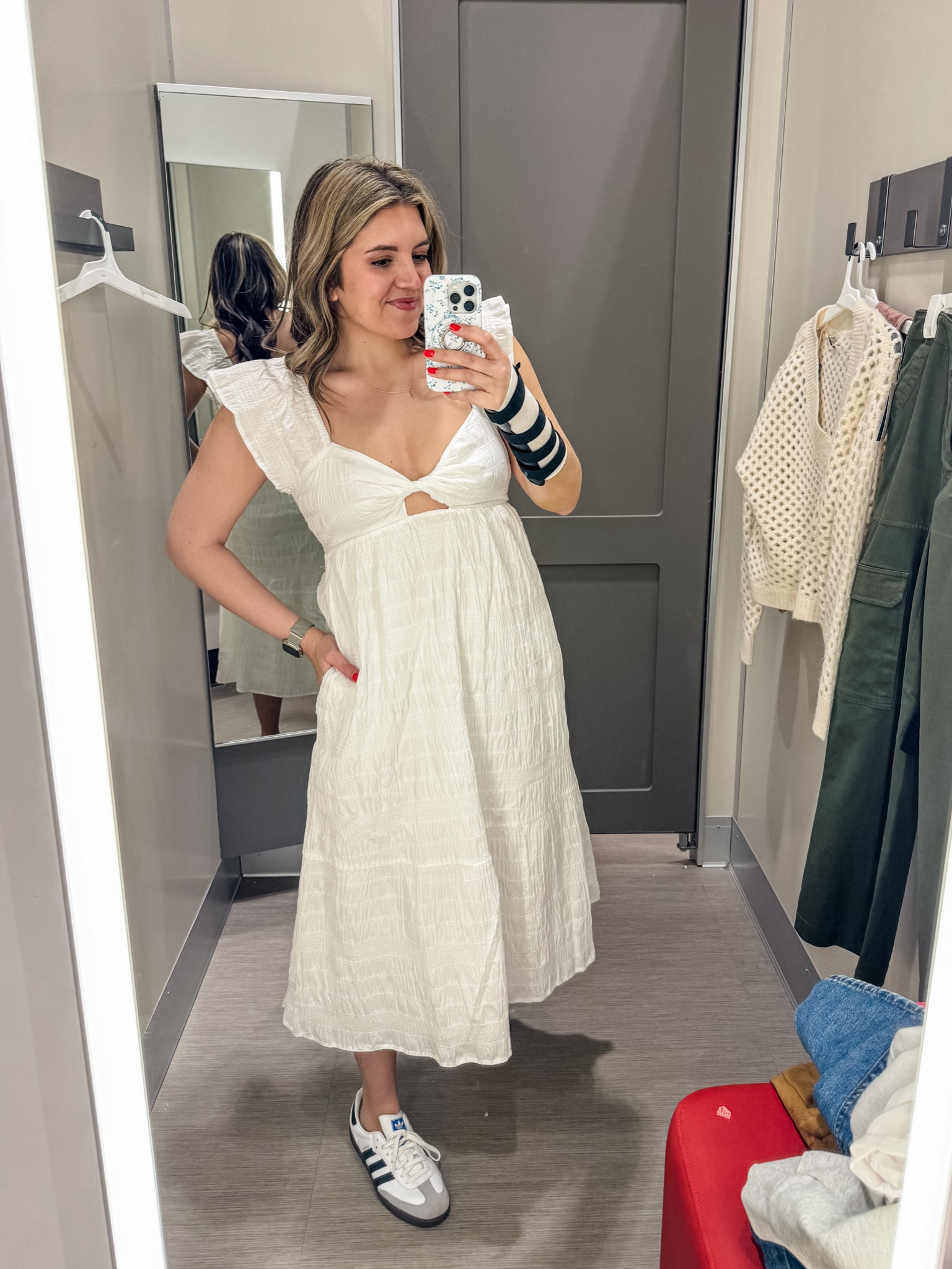 Target try on. @targetstyle mom outfits. White dress, maxi dress under $40.
TTS. In a medium. 

#LTKfindsunder50 #LTKfindsunder100