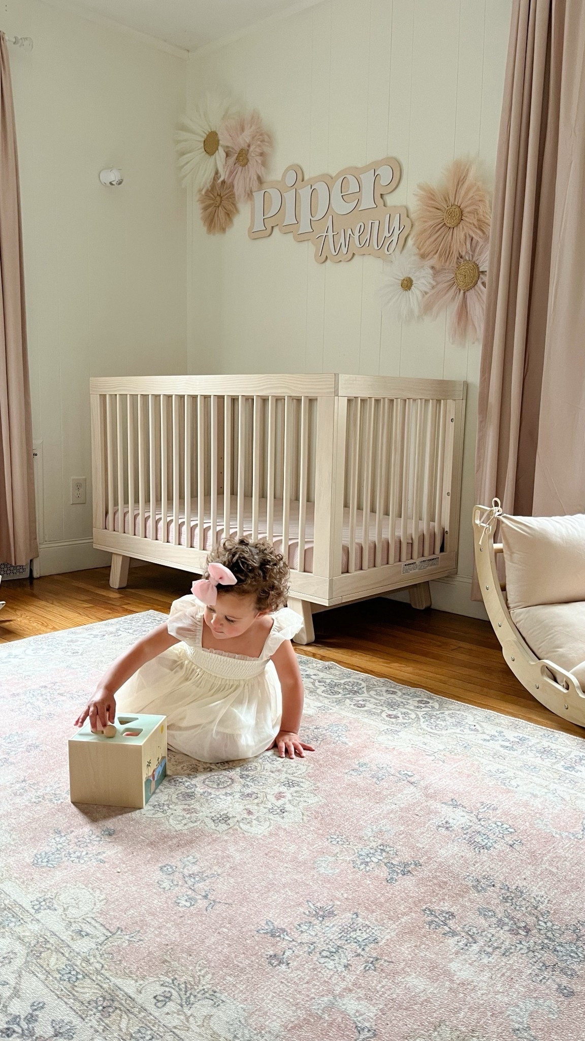 Baby girl nursery #nursery #transformation 

#LTKBaby #LTKFindsUnder100 #LTKKids