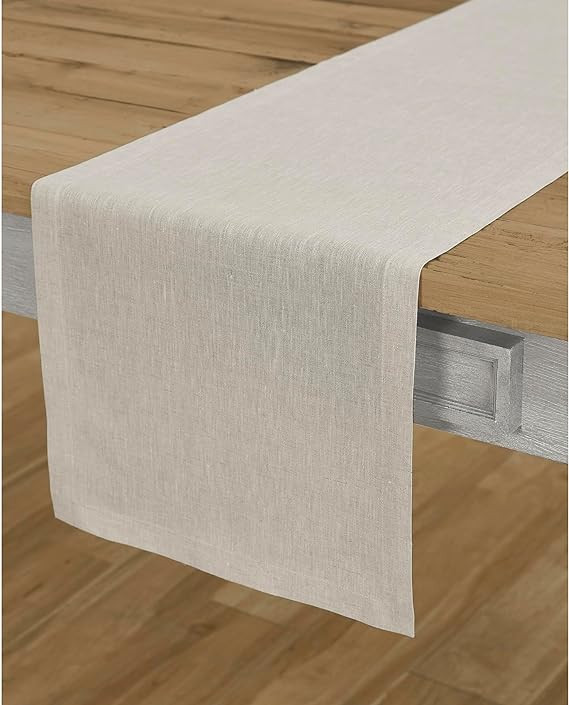 Solino Home Light Natural Linen Table Runner 144 inches Long – 100% Pure Linen 14 x 144 Inch Ex... | Amazon (US)