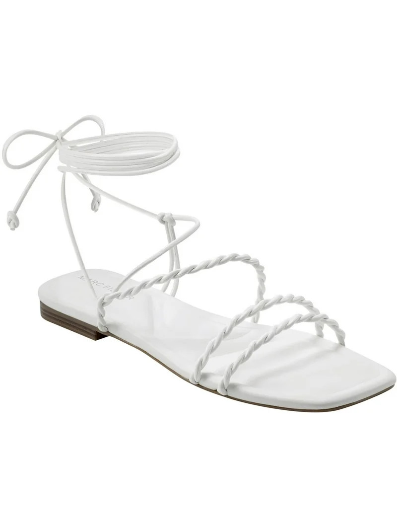 Marc Fisher Womens Lakita Faux Leather Square Toe Gladiator Sandals | Walmart (US)