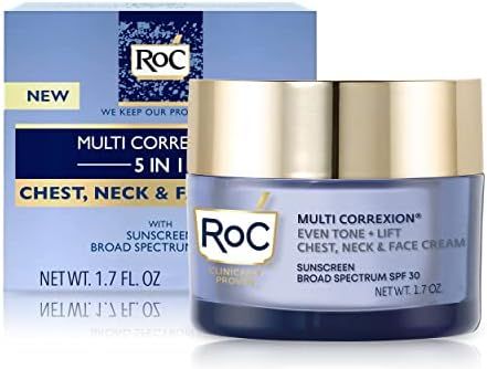 RoC Multi Correxion 5 in 1 Chest, Neck, and Face Moisturizer Cream with SPF 30 HexylR Complex, Vitam | Amazon (US)