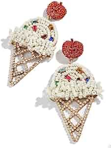 Statement Beaded Drop Earrings for Women - Fashion Cute Flamingos Dangle Earrings for Girls Jewel... | Amazon (US)
