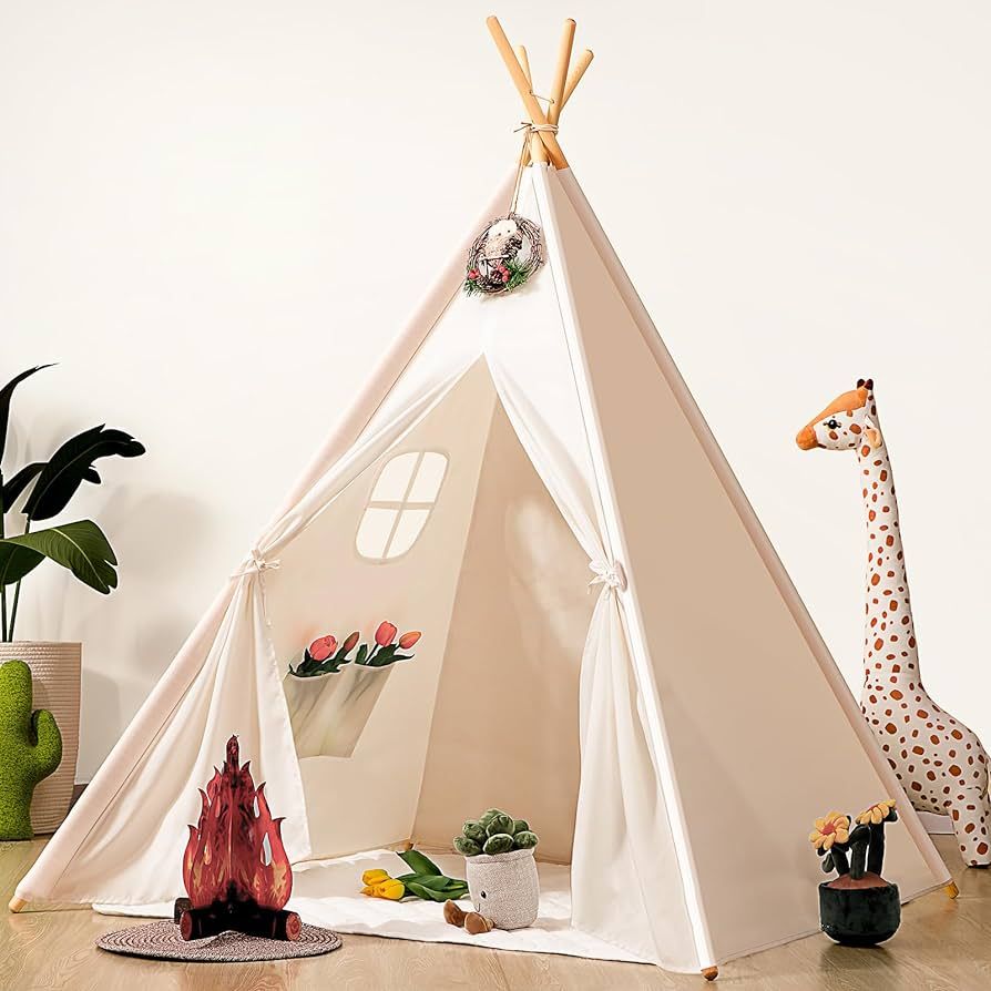 Kids Teepee Play Tent, Girls & Boys, Gifts Playhouse for Indoor Outdoor Games, Toys House for Bab... | Amazon (US)