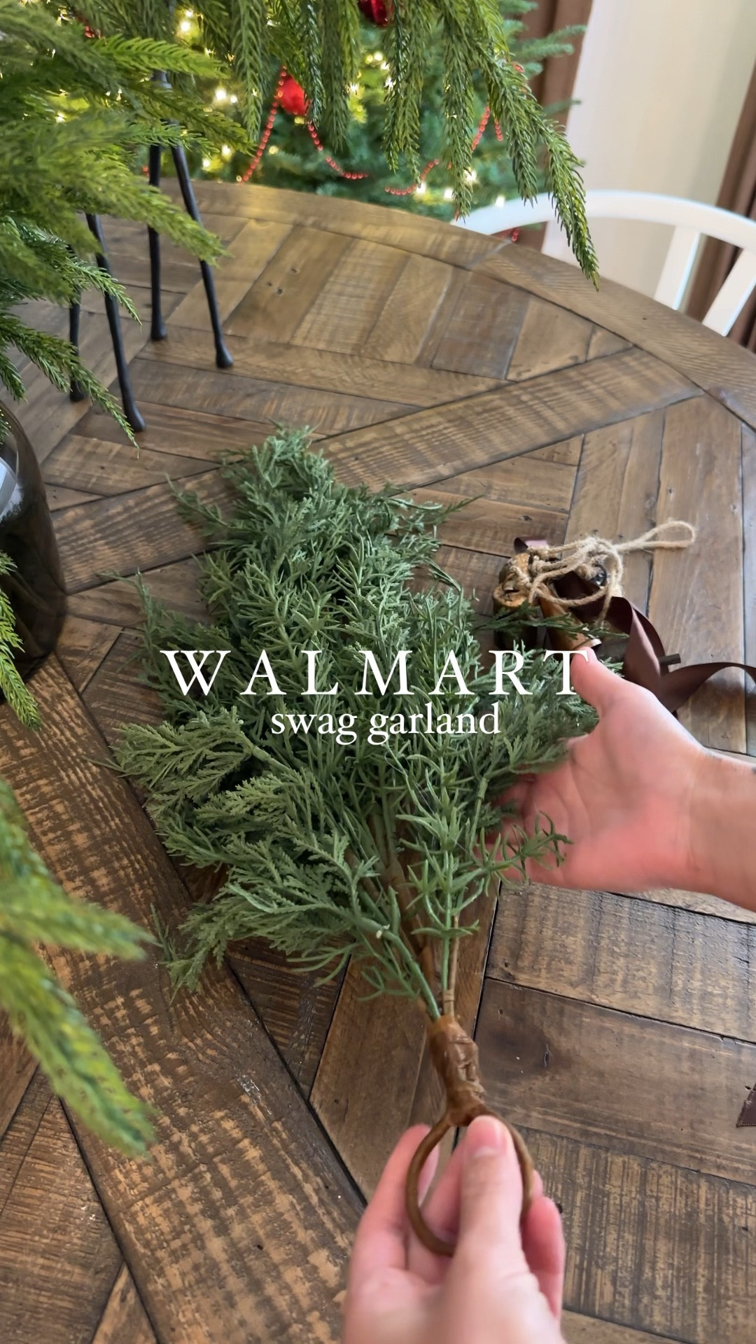 Walmart faux swag garland 

#LTKHoliday #LTKSeasonal #LTKVideo