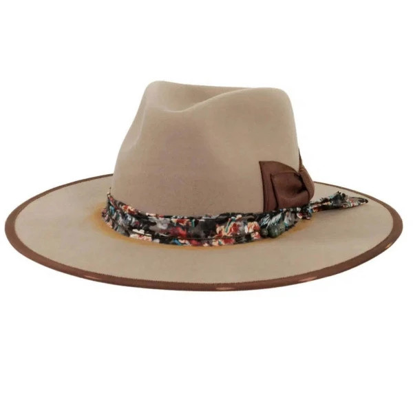 Women's American Hat Makers Java Felt Fedora Large Tan | Scheels