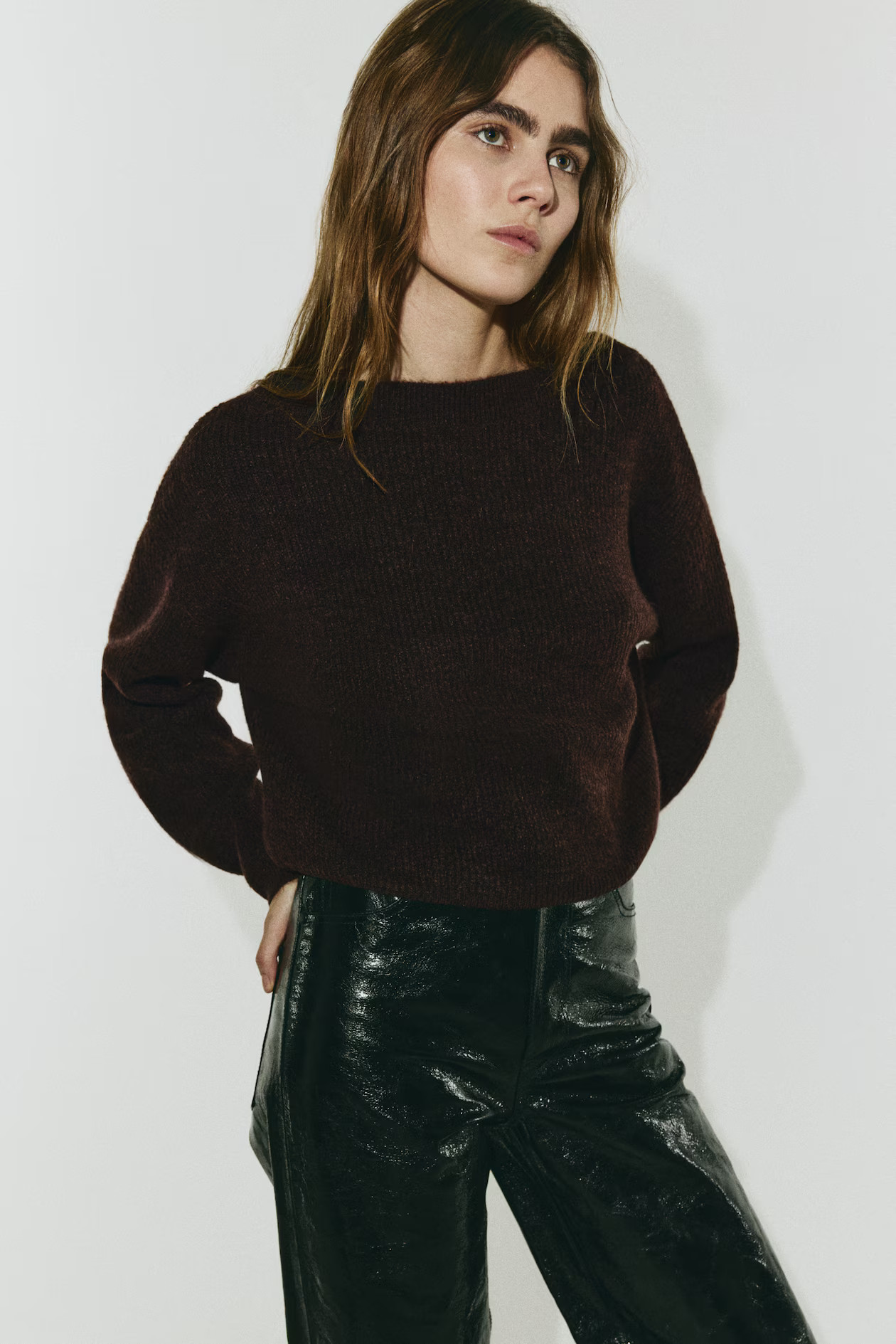 Oversized Boat-Neck Sweater | H&M (US + CA)