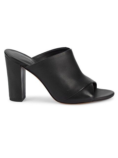 Vince Heath Leather Mule Sandals on SALE | Saks OFF 5TH | Saks Fifth Avenue OFF 5TH (Pmt risk)