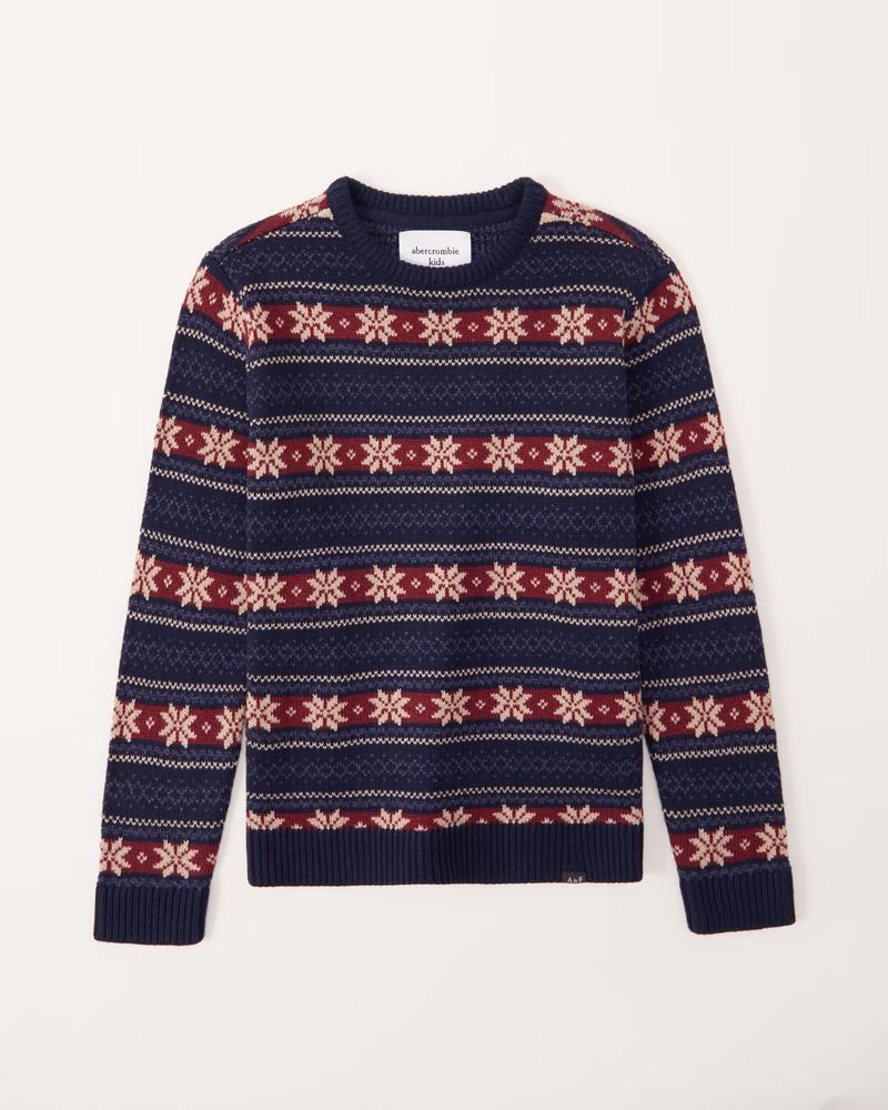 pattern crewneck sweater | Abercrombie & Fitch (US)
