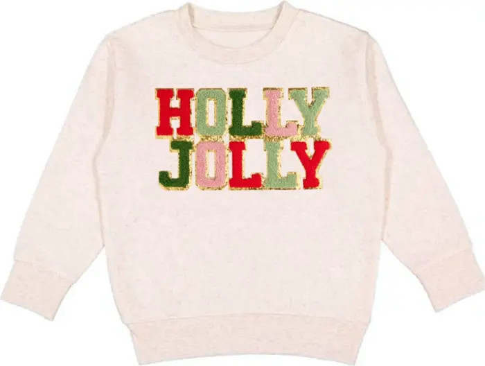 Sweet Wink Holly Jolly Patch Christmas Sweatshirt | Nordstrom | Nordstrom