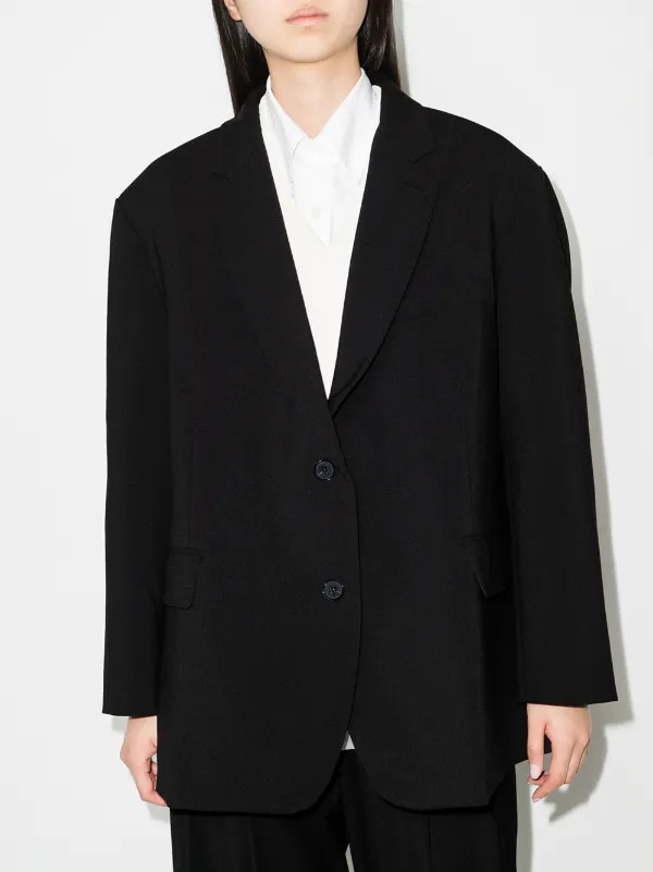 The Frankie Shop Bea single-breasted Oversize Blazer | Black | FARFETCH IE | Farfetch Global