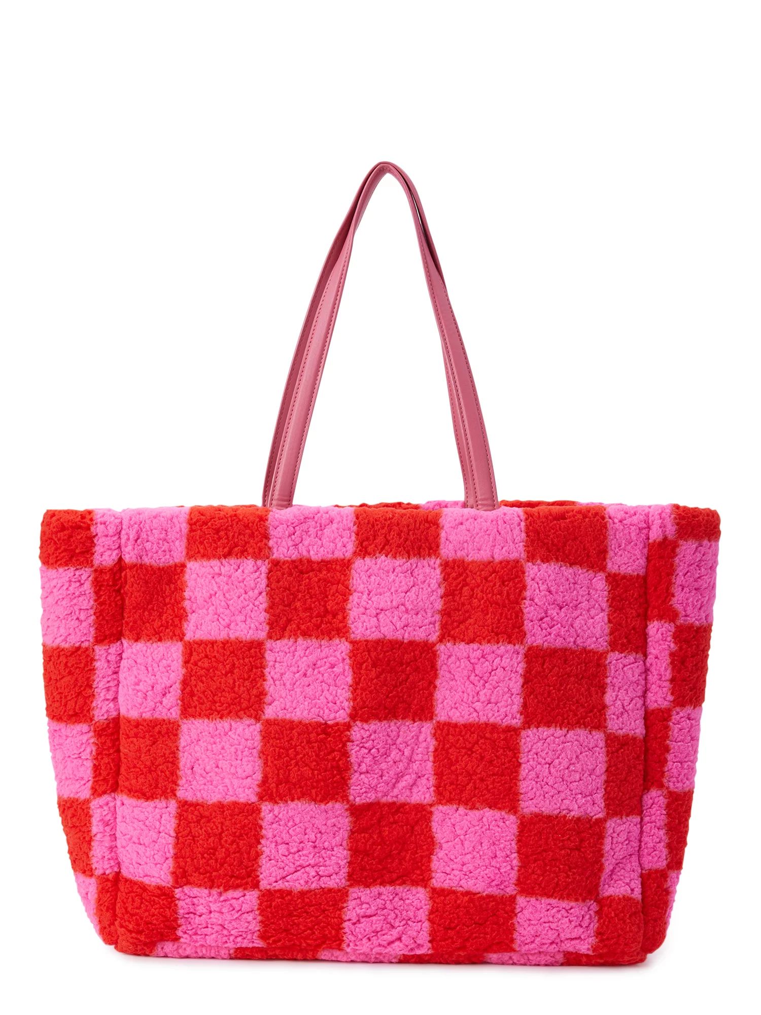 No Boundaries Checkered Cherry Tote Bag | Walmart (US)