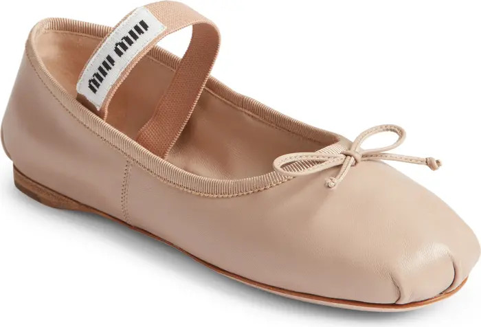 Lea Logo Ballerina Flat (Women) | Nordstrom