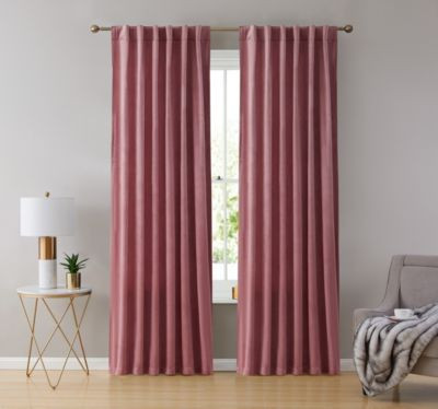 Hlc.Me Lopez Velvet Premium Soft Light Filtering Back Tab Rod Pocket Window Treatment Curtain Drapery Panels For Bedroom Living Room Set Of 2 Panels | Macy's