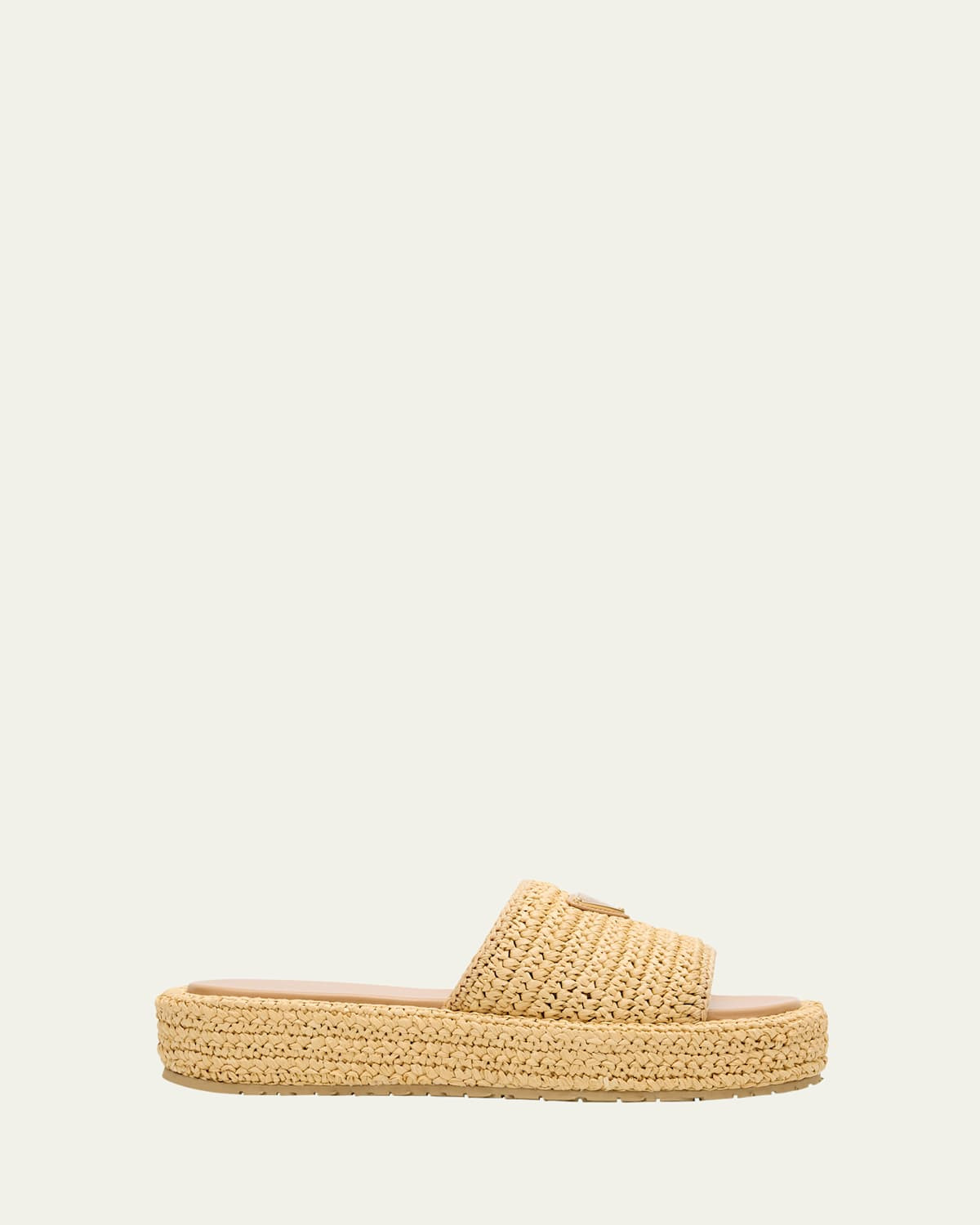 Raffia Single-Band Platform Slides | Bergdorf Goodman