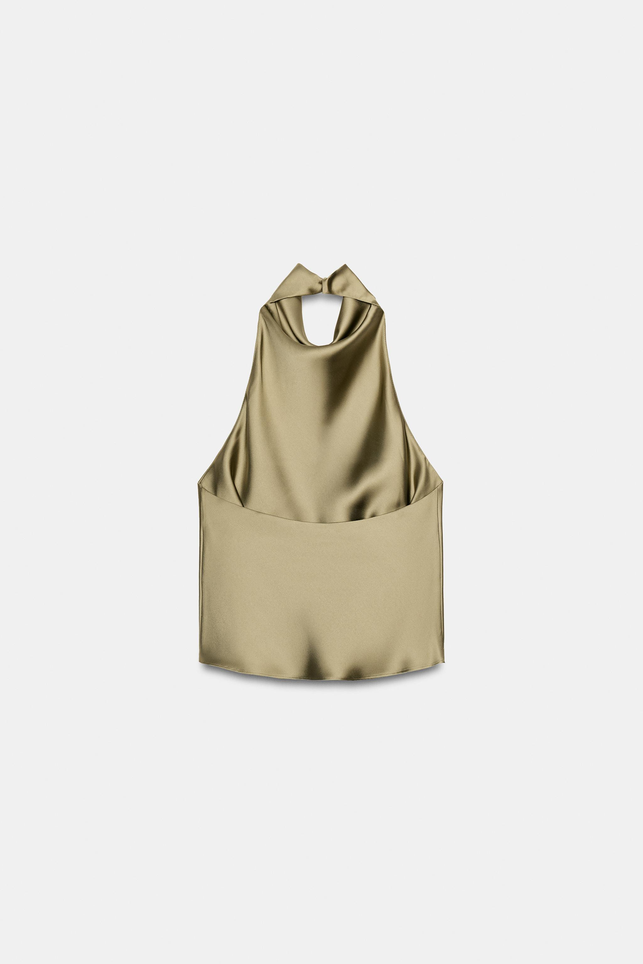 SATIN HALTER TOP | Zara UK