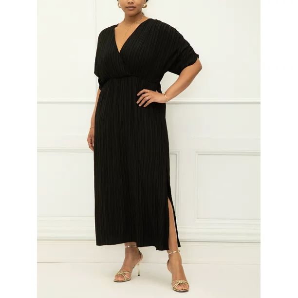 ELOQUII Elements Women's Plus Maxi Dress with Dolman Sleeves | Walmart (US)