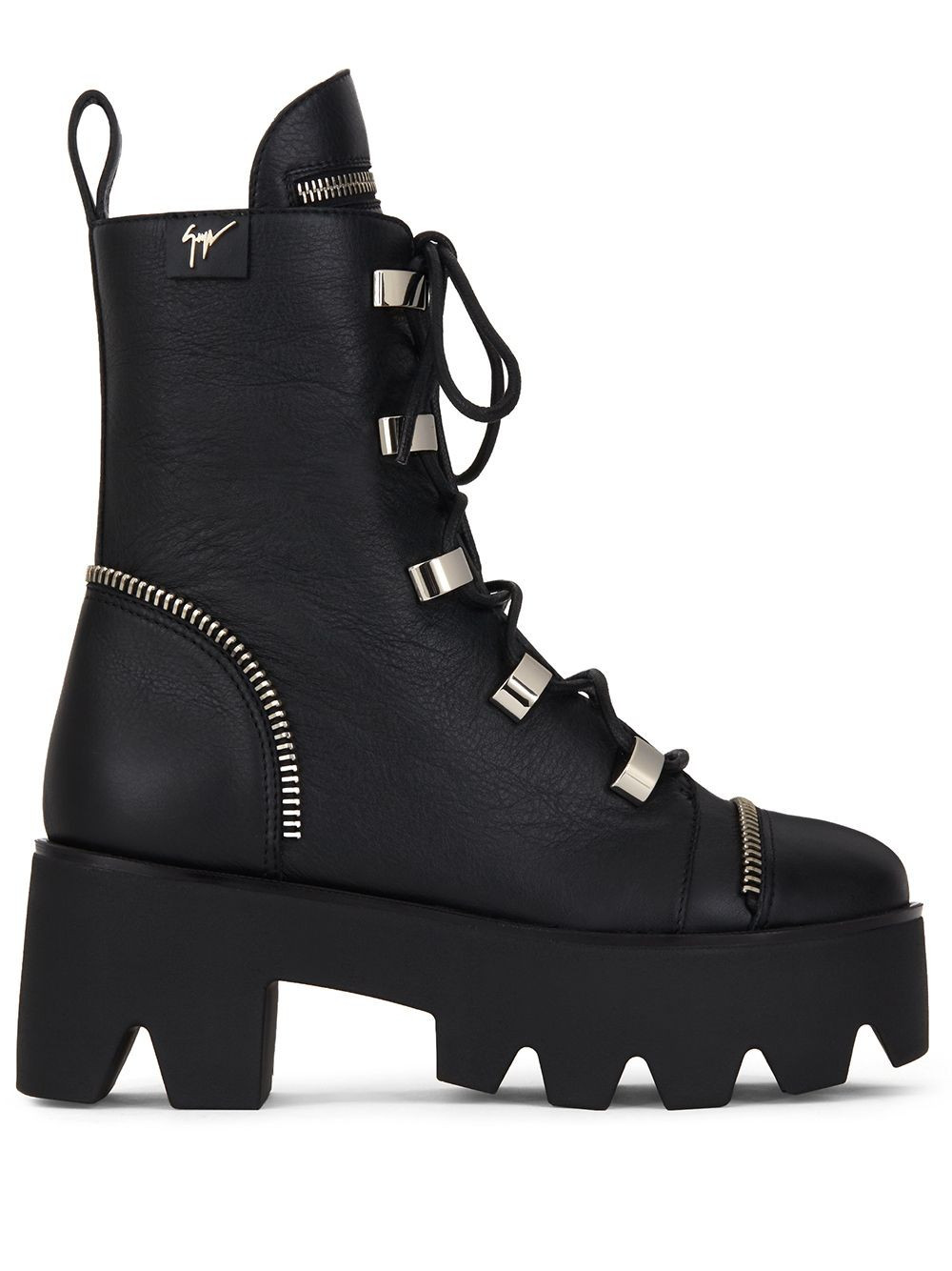 Giuseppe Zanotti chunky sole combat boots - Black | Farfetch Global