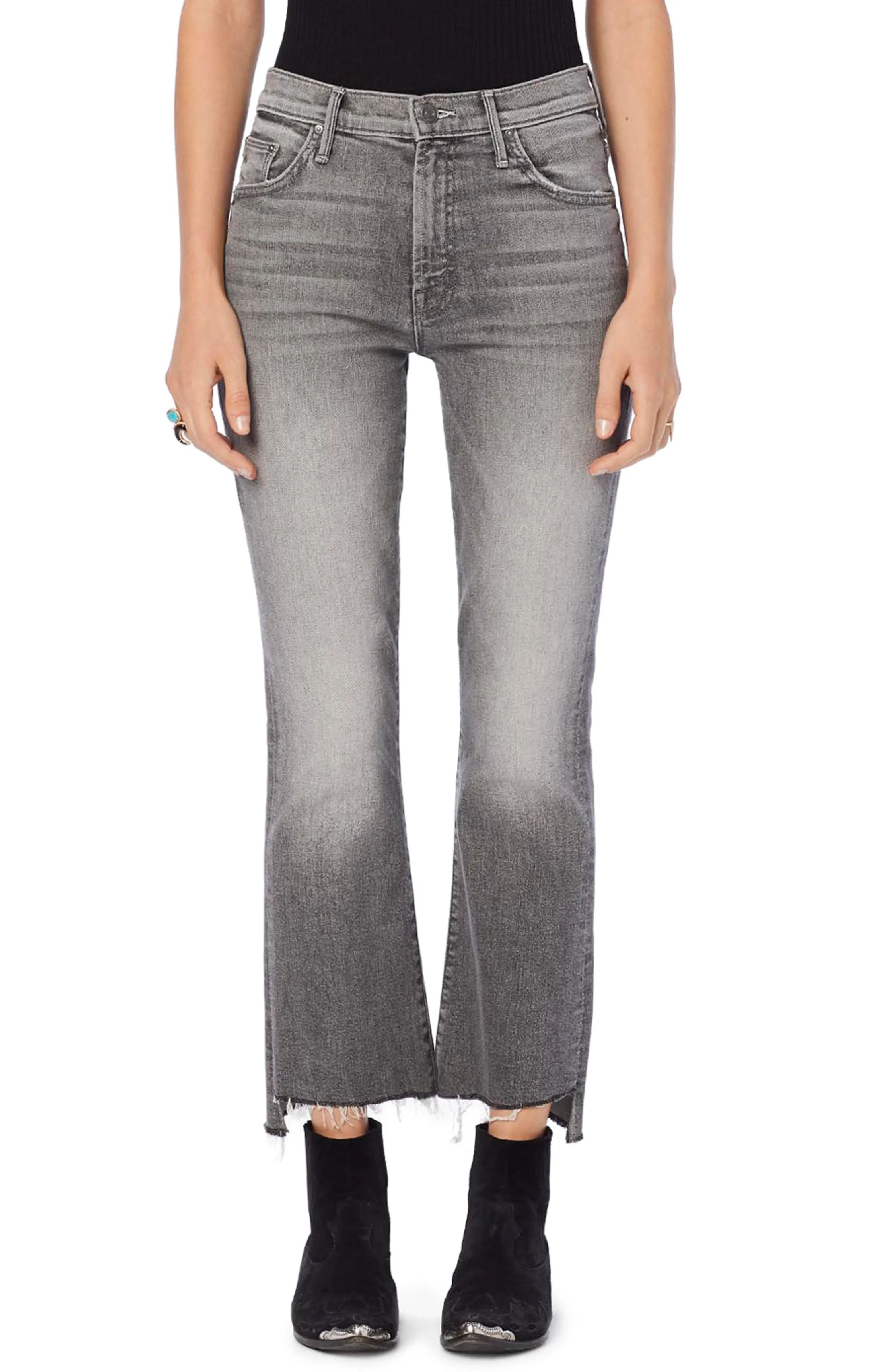 The Insider High Waist Crop Step Fray Hem Bootcut Jeans | Nordstrom