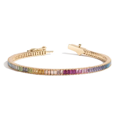 Ombré Rainbow Baguette Tennis Bracelet | AUrate New York