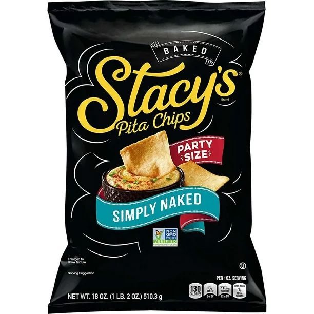 Stacy's Pita Chips, Simply Naked, Party Size, 18 oz - Walmart.com | Walmart (US)