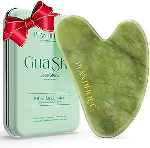 PLANTIFIQUE Gua Sha Viso Giada | Jade Guasha Pietra Massaggiatore Antirughe | Kit Skincare Face M... | Amazon (IT)