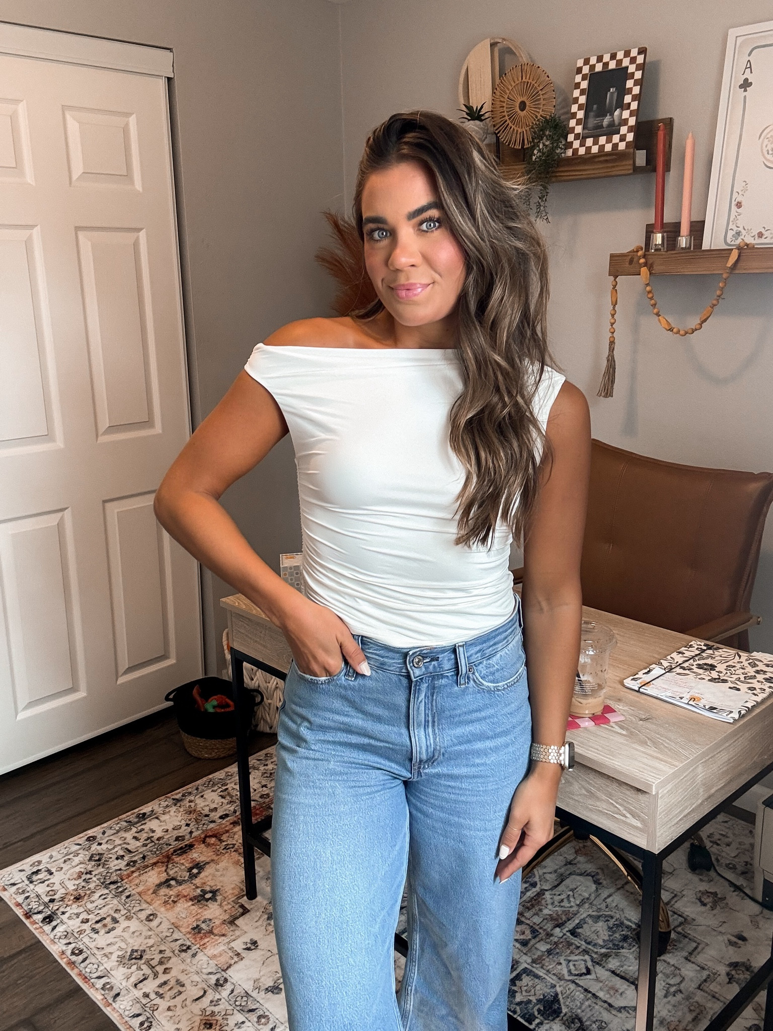 Amazon top (small), wide leg jeans (26)

#LTKFindsUnder50 #LTKFindsUnder100 #LTKStyleTip