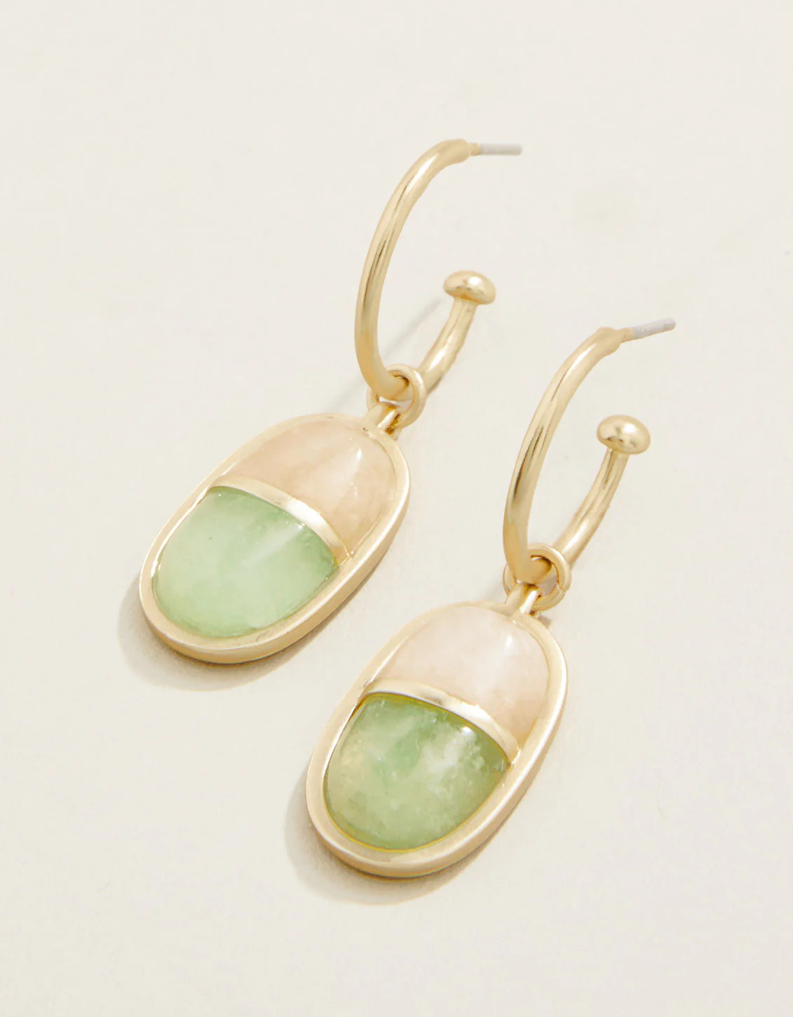 Twofold Earrings White/Jade | Spartina 449