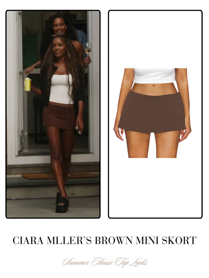 Ciara Miller's Brown Mini Skort 

 