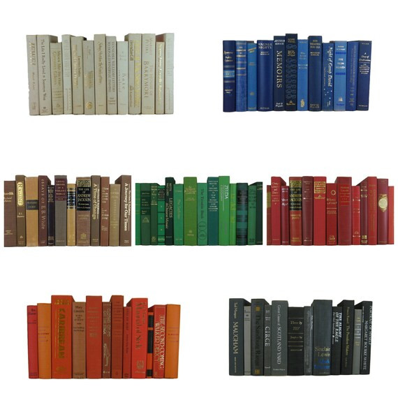 Decorative Books by the Foot Book Stacks for Bookshelf Decor - Etsy | Etsy (US)