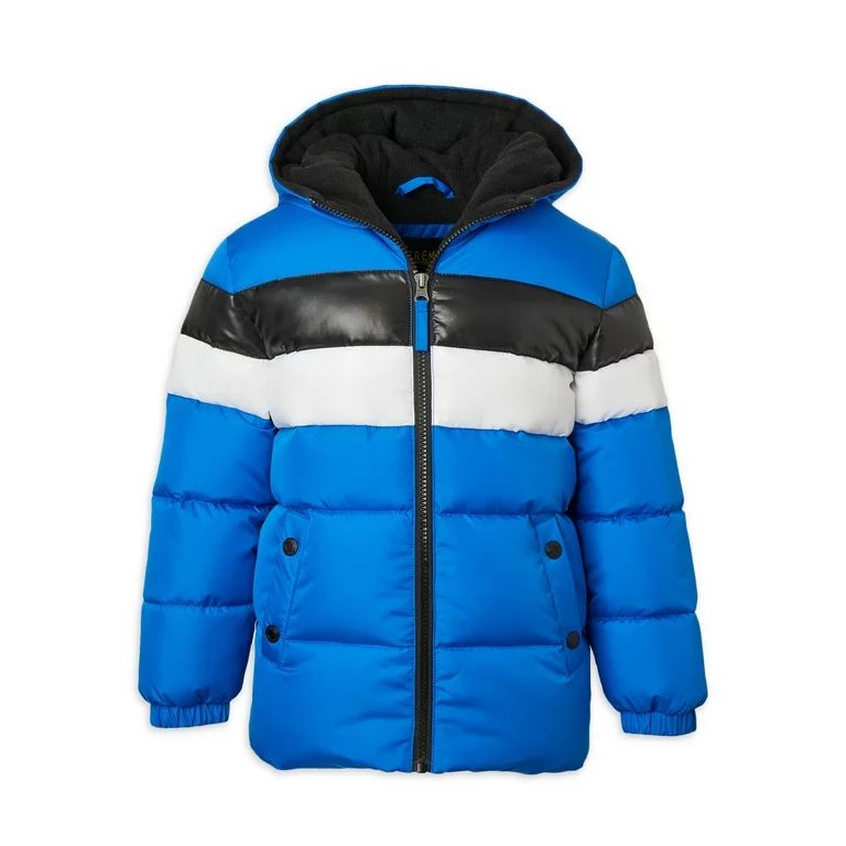iXtreme Boys Hooded Striped Colorblock Puffer Winter Coat, Sizes 4-18 | Walmart (US)