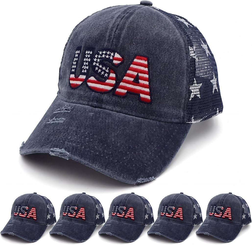 Chicingyou 6 Pcs 4th of July Baseball Hats Patriotic Baseball Cap 250th Anniversary Independence ... | Amazon (US)