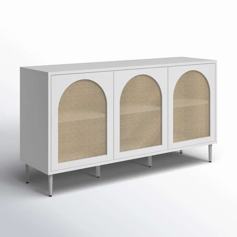 Wade Logan Castyn 56" Wide Rattan Door Sideboard with Adjustable Shelves & Reviews | Wayfair | Wayfair North America
