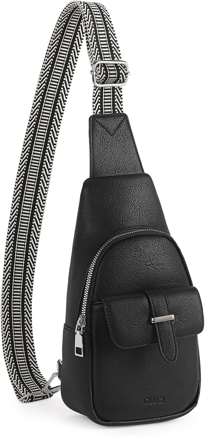 CLUCI Small Sling Bag for Women Crossbody, Faux Leather Trendy Waist Packs with Guitar Strap, Wom... | Amazon (US)