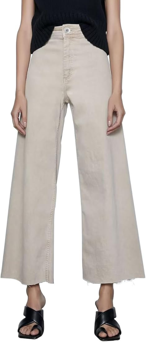 Supgoreou Wide Leg Jeans for Women High Waisted Stretch Casual Work Baggy Denim Pants Trousers 20... | Amazon (US)
