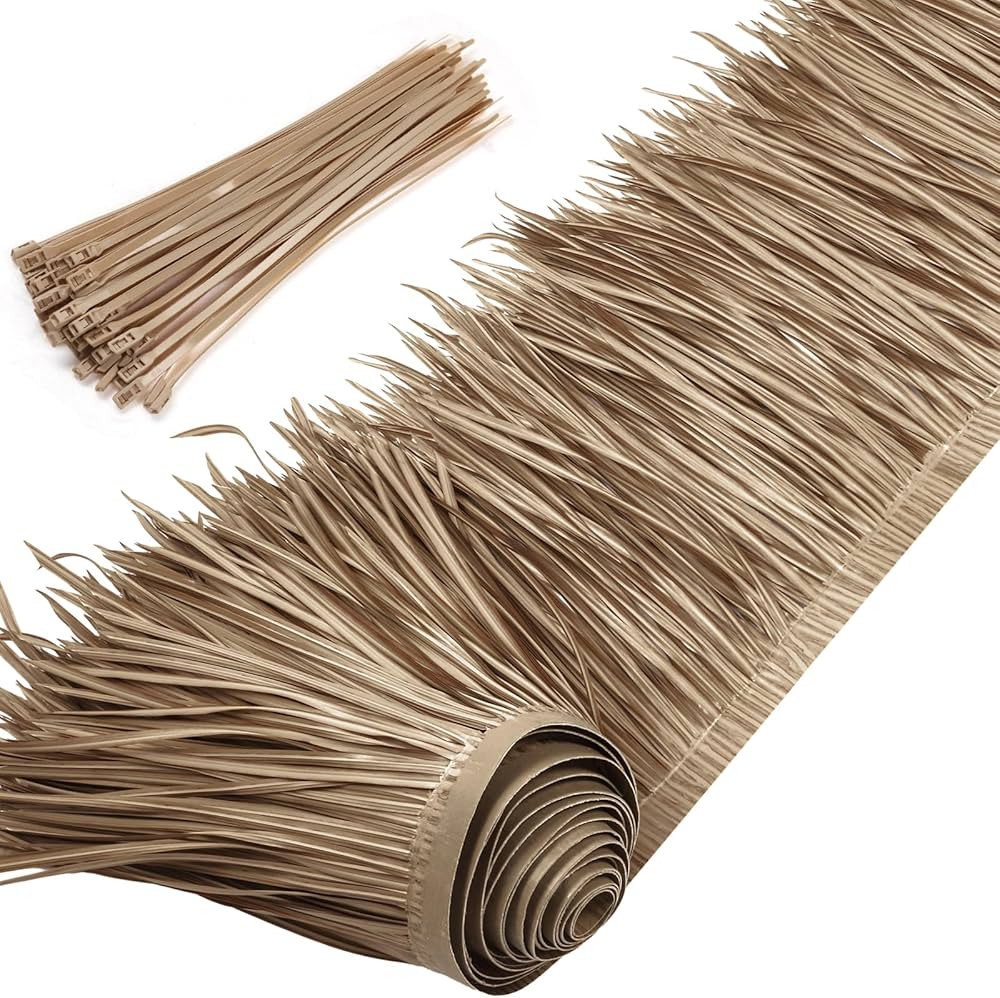 Yilloog Palm Thatch Roll Palm Thatch Runner Roll Mexican Style Straw Roof Thatch Panels Tiki Hut ... | Amazon (US)