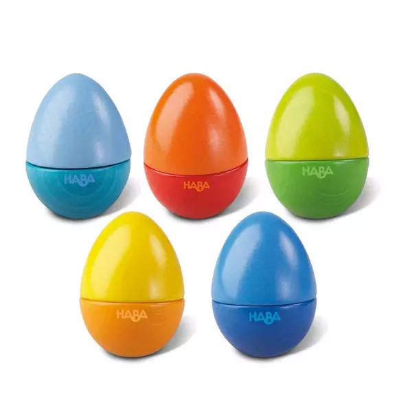 HABA Set of 5 Wooden Musical Eggs | Janie and Jack