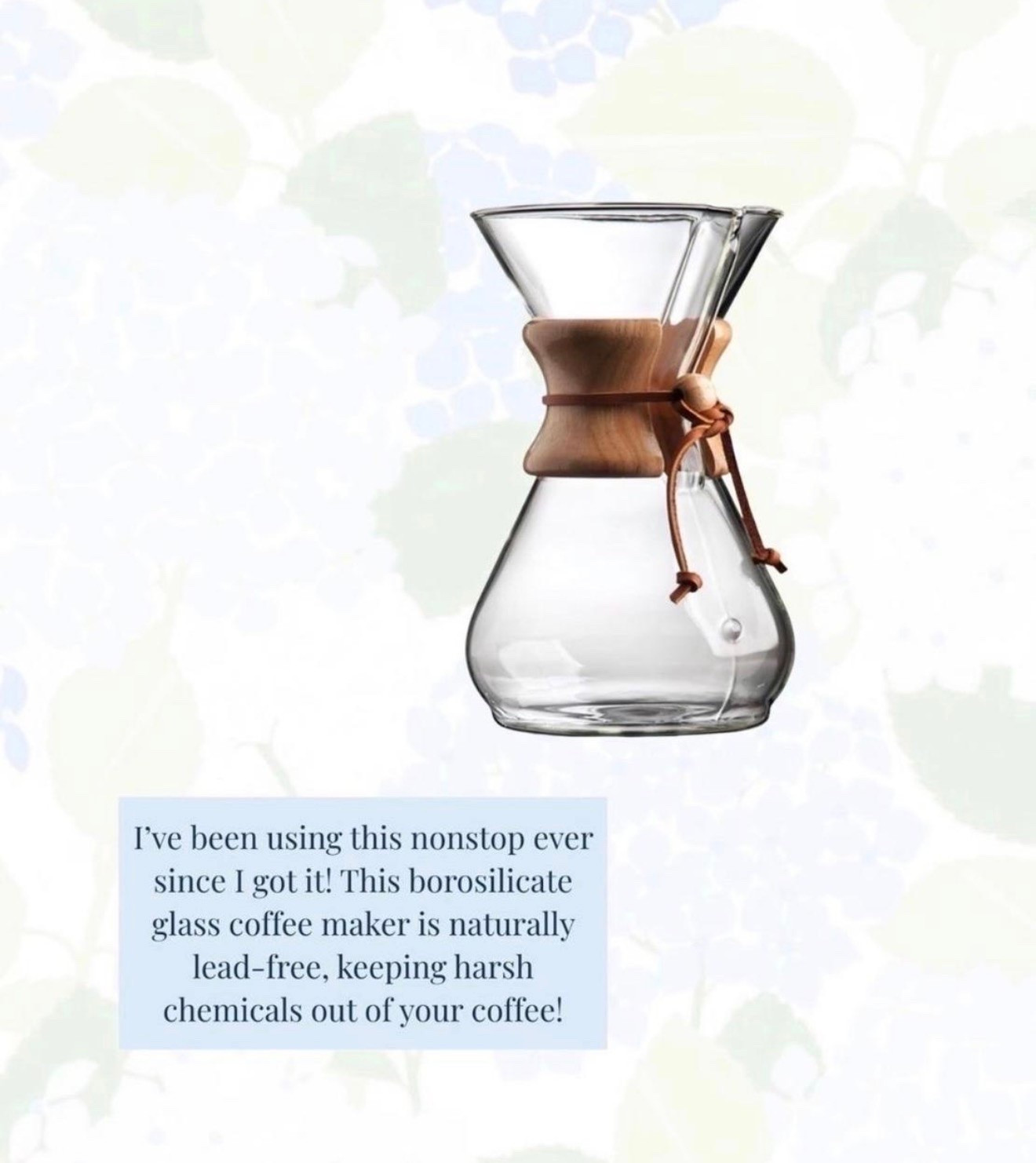 Switch to a low tox coffee maker! The borosilicate glass keeps harsh chemicals and plastics out of your coffee!

#LTKdayinmylife #LTKmorningroutine #LTKHome