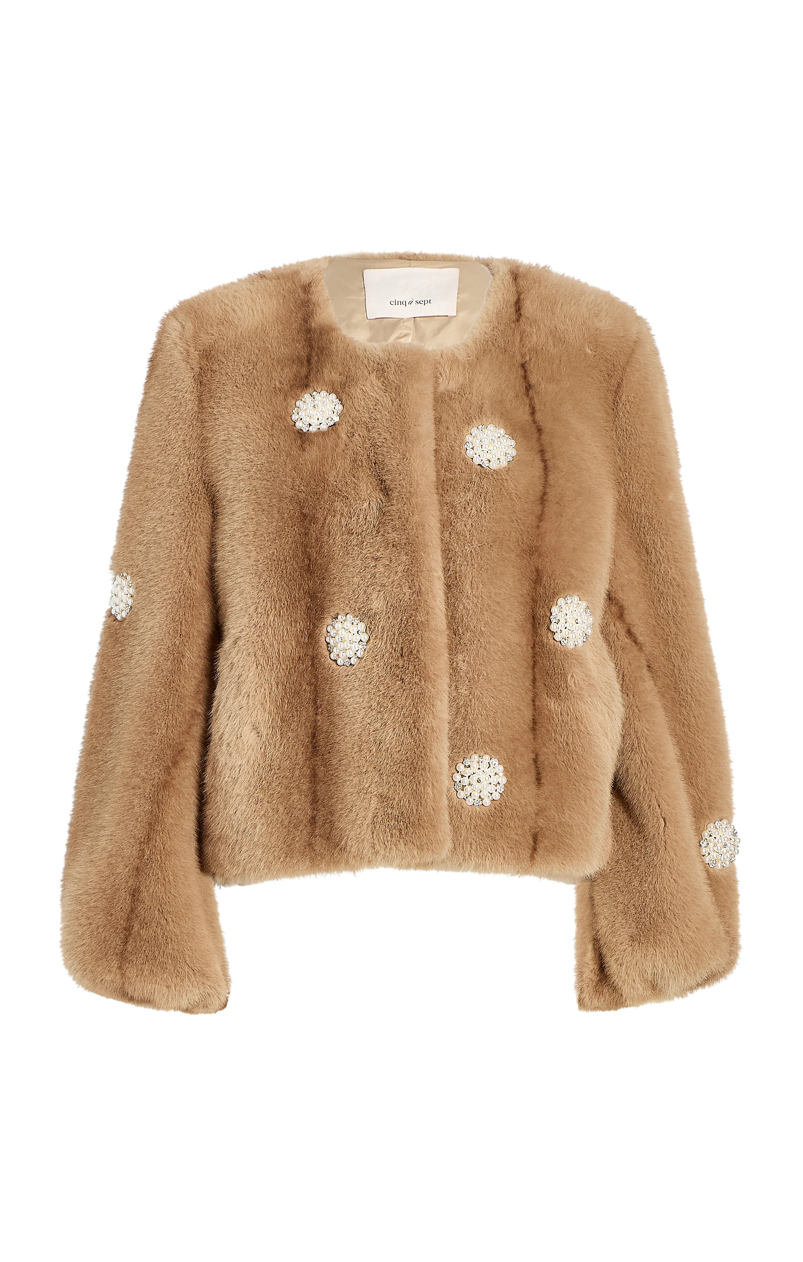 Pearl Coral Bubbles Faux Mink Benson Coat | Cinq à Sept