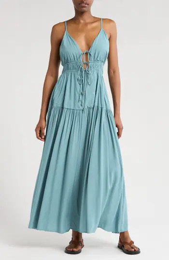 Tie Front Cover-Up Maxi Dress | Nordstrom