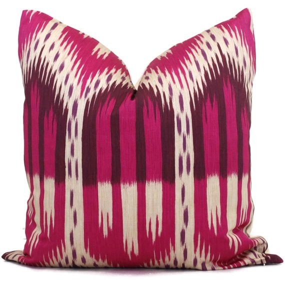 Magenta Schumacher Bukhara Ikat Decorative Pillow Cover 18x18 | Etsy | Etsy (US)