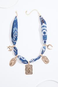 Cato Fashions | Cato Vintage Gold Western Charm Fabric Chain Necklace | Cato Fashions